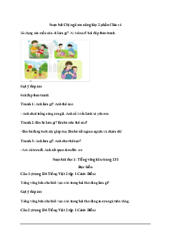 Soạn bài Chị ngã em nâng (trang 135) Tiếng việt 2 Sách Cánh diều