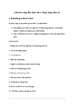Giải GDCD 6 Bài 3: Siêng năng, kiên trì | Kết nối tri thức