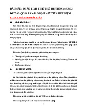 Quản lý giao dịch gửi tiền tiết kiệm | Bài thảo luận Phân tích và thiết kế hệ thống
