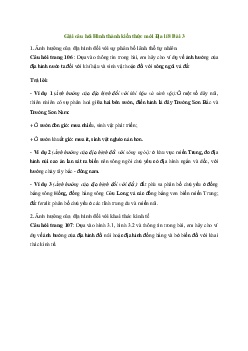 Địa lí 8 Bài 3: Ảnh hưởng của địa hình đối với sự phân hoá tự nhiên và khai thác kinh tế - Chân trời sáng tạo