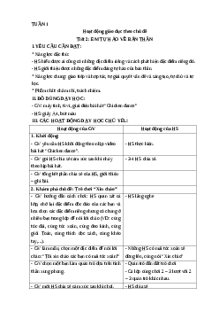 Giáo án Hoạt động trải nghiệm lớp 4 Tuần 1 | Kết nối tri thức