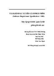SRS - Tài liệu môn công nghệ phần mềm - Công nghệ Website | Đại học Bách Khoa, Đại học Đà Nẵng