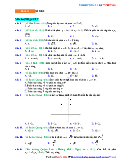 Tổng ôn tập TN THPT 2021 môn Toán: Số phức