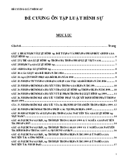 Đề cương ôn tập Luật hình sự