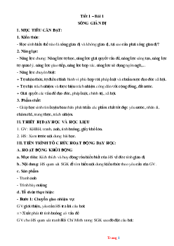 Giáo án GDCD 7 theo công văn 5512 học kỳ 1 rất hay