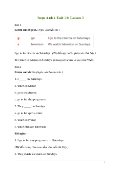 Giải Tiếng Anh lớp 4 Unit 15: Lesson 3 | Global Success