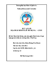 Bài tập lớn Kinh tế chính trị Mác-Lênin - Kinh tế Chính trị Mác-Lê Nin (KTCT01) | Đại học kinh tế quốc dân NEU