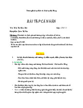 Phân tích đánh giá môi trường sống để lập ma trận SWOT - Môn Quản trị Học - Đại Học Kinh Tế - Đại học Đà Nẵng