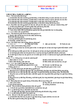 TOP 6 đề ôn tập học kỳ II môn sinh học 11 (có lời giải)