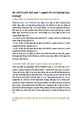 Xe ô tô 5 chỗ chở quá 1 người thì có bị phạt hay không?