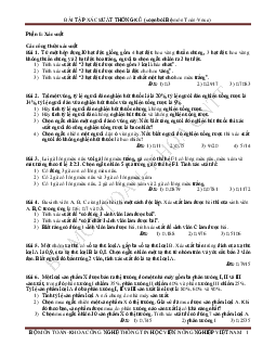 Bài tập xác suất thống kê