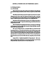 Chương 2 - Lý Thuyết Cung Cầu Về Hàng Hóa - Dịch Vụ Kinh Tế Vi Mô