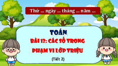 Bài giảng điện tử môn Toán 4 | T2. Bài 12. Các số trong phạm vi lớp triệu  | Kết nối tri thức