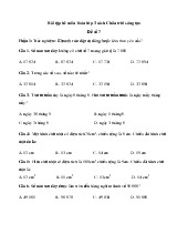 Đề ôn tập hè lớp 3 môn Toán sách Chân trời sáng tạo - Đề 7