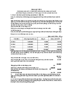 Ví dụ minh họa lập và trình bày báo cáo tài chính hợp nhất