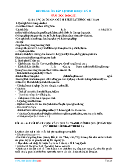 Đề cương ôn tập Lịch Sử 10 HK 2 tự luận năm 2020-2021 (có lời giải)