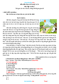 25 đề ôn thi giữa học kỳ 2 Ngữ văn 7 năm 2022-2023 (có đáp án)