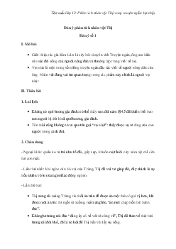 Phân tích nhân vật Thị trong truyện ngắn Vợ nhặt | Văn mẫu lớp 12