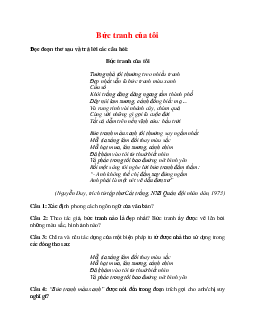 Đọc hiểu: Bức tranh của tôi - Nguyễn Duy | Ôn tập Ngữ Văn 12