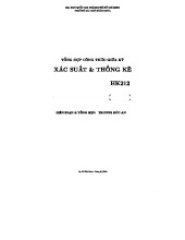 Tổng hợp công thức giữa kỳ Xác suất & Thống kê - HK212