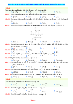 TOP 600 câu trắc nghiệm Toán ôn thi tốt nghiệp 2023 phát triển từ minh họa (có đáp án)