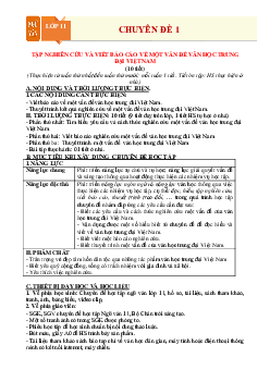 Giáo án chuyên đề Ngữ văn 11 Chân trời sáng tạo cả năm