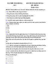 Đề thi thử tốt nghiệp THPT 2025 môn Sinh học bám sát đề minh họa - Đề 34