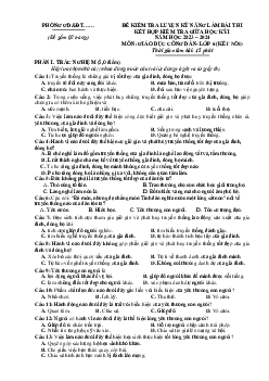 Đề thi giữa học kì 1 môn Giáo dục công dân 6 năm 2023 - 2024 sách Kết nối tri thức với cuộc sống | Đề 8
