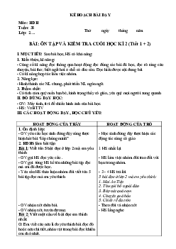 Giáo án buổi chiều môn Tiếng Việt 2 sách Kết nối tri thức với cuộc sống (Cả năm) | Tuần 35
