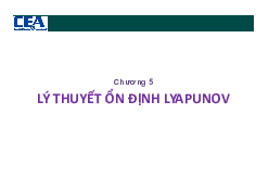 Chương 5: Hệ phi lý thuyết tuyến tính Lyapunov môn Đại số tuyến tính | Đại học Bách Khoa, Đại học Đà Nẵng