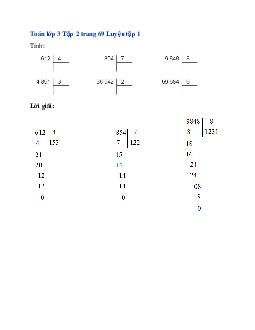 Giải SGK Toán lớp 3 trang 69, 70 tập 2 Luyện tập | Cánh diều