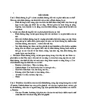 Đề cương Môn Thực phẩm | Đại học Thủ đô Hà Nội