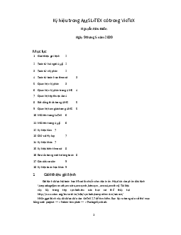 Kí hiệu Amslatex có trong VieTex