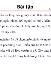 Giải bài tập - Thống kê mô tả và Ước lượng môn Thống kê trong kinh tế và kinh doanh | Trường Đại học Kinh tế Quốc dân