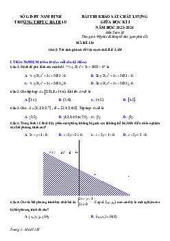 Đề giữa học kì 1 Toán 10 năm 2023 – 2024 trường THPT C Hải Hậu – Nam Định