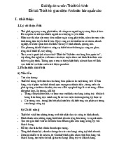 Thiết Kế Website Cửa Hàng Bán Quần Áo | Môn Thiết kế Web - Đại học Công Nghệ Đông Á