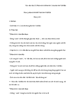 Phân tích khổ thơ thứ 3 của bài thơ Việt Bắc (3 Dàn ý + 15 mẫu) | Văn mẫu 12