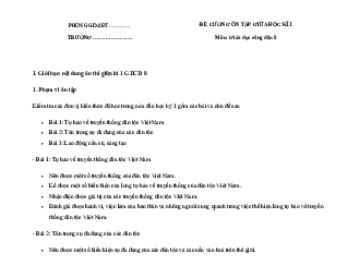 Đề cương ôn tập giữa học kì 1 môn Giáo dục công dân 8 sách Kết nối tri thức với cuộc sống