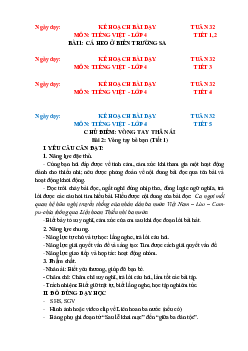 Giáo án Tiếng Việt lớp 4 Tuần 32 | Chân trời sáng tạo