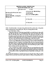 Bài thi học phần: Khởi sự kinh doanh | Đại học Thương Mại