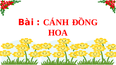Giáo án điện tử Tiếng việt 5 Bài 17 Kết nối tri thức: Cánh đồng hoa