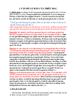 Vấn đề cơ bản của triết học môn Triết học Mác -Lênin | Đại học sư phạm Hà nội