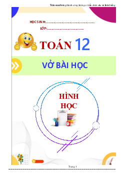 Vở bài học môn Toán 12 phần Hình học