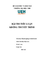 Bài thi tiểu luận môn doanh nghiệp và kinh doanh