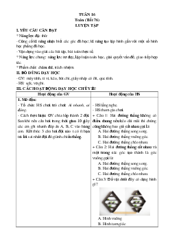 Giáo án Toán lớp 4 Tuần 16 | Kết nối tri thức