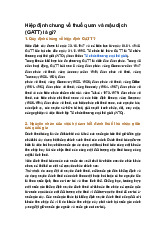 Hiệp định chung về thuế quan và mậu dịch (GATT) là gì?