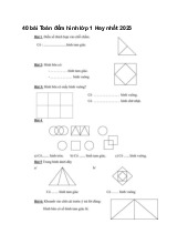 40 bài Toán đếm hình lớp 1 Hay nhất 2025