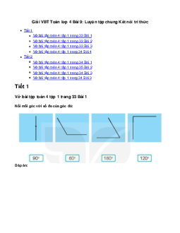 Vở bài tập Toán lớp 4 trang 33 Bài 9: Luyện tập chung Kết nối tri thức