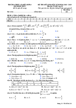Đề thi giữa HKII Toán 10 năm 2018 – 2019 trường C Nghĩa Hưng – Nam Định