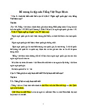 Đề cương ôn tập Tiếng Việt Thực Hành - Môn Tiếng Việt 2023